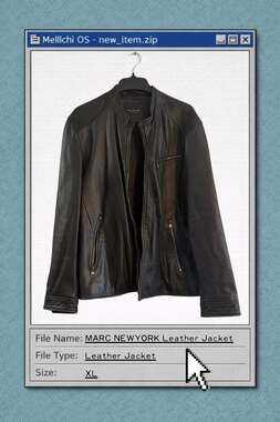 Andrew Marc New York Black Leather Cafe Racer Jacket XL